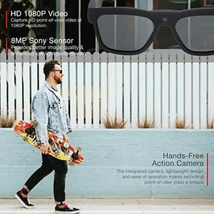iVUE Wave 1080P HD Camera Glasses Video Recording Sport Sunglasses DVR Eyewear, 32GB Memory