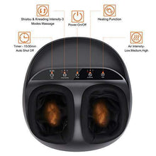 Load image into Gallery viewer, RENPHO Foot Massager Machine with Heat, Fathers Day Gifts, Shiatsu Deep Kneading, Multi-Level Settings, Delivers Relief for Tired Muscles and Plantar Fasciitis, Fits feet up to Men Size 12
