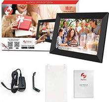 Load image into Gallery viewer, FRAMEO 10.1 Inch Smart WiFi Digital Photo Frame 1280x800 IPS LCD Touch Screen, Auto-Rotate Portrait and Landscape, Built in 16GB Memory, Share Moments Instantly via Frameo App from Anywhere
