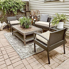 Load image into Gallery viewer, Classic Accessories Montlake Water-Resistant 59 x 18 x 3 Inch Outdoor Bench/Settee Cushion, Patio Furniture Swing Cushion, Antique Beige, Patio Loveseat Cushion

