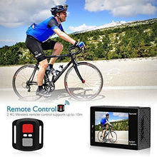 Load image into Gallery viewer, AKASO Brave 4 4K 20MP WiFi Action Camera Ultra HD with EIS 30m Underwater Waterproof Camera Remote Control 5X Zoom Underwater Camcorder with 2 Batteries and Helmet Accessories Kit
