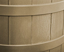 Load image into Gallery viewer, Good Ideas Rain Wizard 50 Gallon Plastic Outdoor Home Rain Barrel Water Storage Collector with Brass Spigot and Flat Back Design, Khaki
