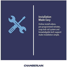 Load image into Gallery viewer, Chamberlain B970T Smart Garage Door Opener with Battery Backup - myQ Smartphone Controlled - Ultra Quiet, Strong Belt Drive and MAX Lifting Power, 1.25 HP, Wireless Keypad Included, Blue

