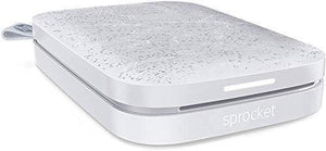 HP Sprocket Portable 2x3" Instant Photo Printer (Luna Pearl) Print Pictures on Zink Sticky-Backed Paper From Your iOS & Android Device