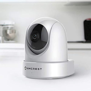 Amcrest 4MP UltraHD Indoor WiFi Camera, Security IP Camera with Pan/Tilt, Two-Way Audio, Night Vision, Remote Viewing, Dual-Band 5ghz/2.4ghz, 4-Megapixel @~20FPS, Wide 120° FOV, IP4M-1051W (White)