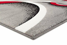 Load image into Gallery viewer, 2305 Gray Black Red White Swirls 5&#39;2 x7&#39;2 Modern Abstract Area Rug Carpet by Persian-Rugs
