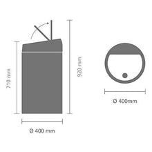 Load image into Gallery viewer, Brabantia Touch Trash Can 16 gallon/60 liter - Matte Steel Fingerprint-Proof, 484506
