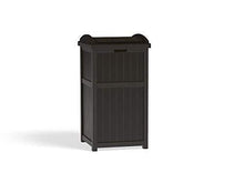 Load image into Gallery viewer, Suncast 33 Gallon Can Resin Outdoor Trash Hideaway with Lid Use in Backyard, Deck, or Patio, Brown
