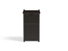 Load image into Gallery viewer, Suncast 33 Gallon Can Resin Outdoor Trash Hideaway with Lid Use in Backyard, Deck, or Patio, Brown
