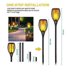 Load image into Gallery viewer, Aityvert Solar Lights, 43&quot; Flickering Flames Torch Lights Outdoor Waterproof Landscape Decoration Lighting Dusk to Dawn Auto On/Off Security Flame Lights for Yard Garden Pathway Driveway 4-Pack
