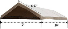 Load image into Gallery viewer, Abba Patio 10 x 20-Feet Carport Replacement Top Canopy Cover for Garage Shelter with Fabric Pole Skirts and Ball Bungees, Beige (Frame Not Included)
