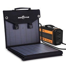Load image into Gallery viewer, ROCKPALS SP002 Foldable 60W Solar Panel Charger for Suaoki/Jackery Explorer 240 / Webetop/Goal Zero Yeti/Paxcess Portable Power Station Generator and USB Devices, QC3.0 USB Ports
