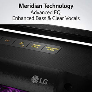 LG PK7 XBOOM Go Water-Resistant Wireless Bluetooth Party Speaker with Up To 22 Hours Playback - Black