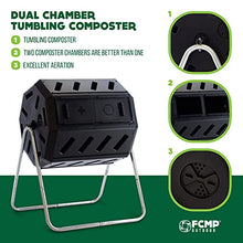 Load image into Gallery viewer, IM4000 Dual Chamber Tumbling Composter (Black)
