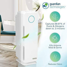 Load image into Gallery viewer, Germ Guardian True HEPA Filter Air Purifier, UV Light Sanitizer, Eliminates Germs, Filters Allergies, Pets, Pollen, Smoke, Dust, Mold, Odors, Quiet 22 inch 5-in-1 Air Purifier for Home, White
