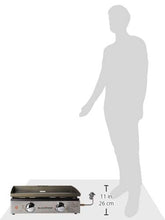 Load image into Gallery viewer, Blackstone Tabletop Griddle, 1666, Heavy Duty Flat Top Griddle Grill Station for Camping, Camp, Outdoor, Tailgating, Tabletop – Stainless Steel Griddle with Knobs &amp; Ignition, Black, 22 inch
