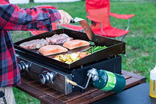 Load image into Gallery viewer, Blackstone Tabletop Griddle, 1666, Heavy Duty Flat Top Griddle Grill Station for Camping, Camp, Outdoor, Tailgating, Tabletop – Stainless Steel Griddle with Knobs &amp; Ignition, Black, 22 inch
