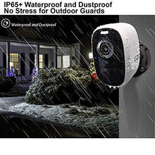 Load image into Gallery viewer, Wireless WiFi Security Camera for Outdoor/Home Battery Powered, 1080P Video/Color Night Vision/AI Motion Detection, Siren Alarm and Spotlight, 2-Way Audio, Waterproof, SD/Cloud (White)
