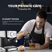 Load image into Gallery viewer, Gevi Espresso Machines 15 Bar with Milk Frother Wand Expresso Coffee Machine for Cappuccino, Latte, Mocha, Machiato, 1.5L Removable Water Tank, Double Temperature Control System, 1100W, Black
