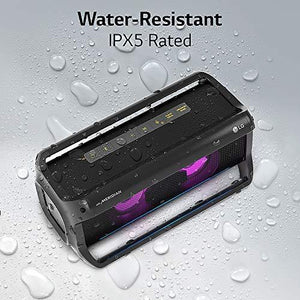 LG PK7 XBOOM Go Water-Resistant Wireless Bluetooth Party Speaker with Up To 22 Hours Playback - Black