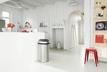 Load image into Gallery viewer, Brabantia Touch Trash Can 16 gallon/60 liter - Matte Steel Fingerprint-Proof, 484506

