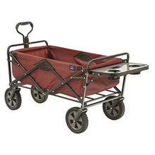 Load image into Gallery viewer, Mac Sports Collapsible Outdoor Utility Wagon with Folding Table and Drink Holders, Maroon
