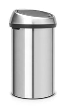 Load image into Gallery viewer, Brabantia Touch Trash Can 16 gallon/60 liter - Matte Steel Fingerprint-Proof, 484506
