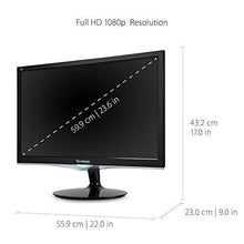Load image into Gallery viewer, ViewSonic VX2452MH 24 Inch 2ms 60Hz 1080p Gaming Monitor with HDMI DVI and VGA inputs, Black
