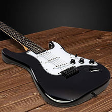 Load image into Gallery viewer, LyxPro Electric Guitar 39" inch Complete Beginner Starter kit Full Size with 20w Amp, Package Includes All Accessories, Digital Tuner, Strings, Picks, Tremolo Bar, Shoulder Strap, and Case Bag - Black
