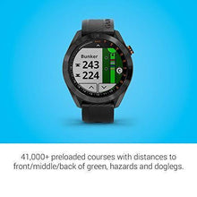 Load image into Gallery viewer, Garmin Approach S40, Stylish GPS Golf Smartwatch, Lightweight with Touchscreen Display, Black
