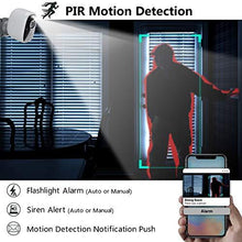 Load image into Gallery viewer, Wireless WiFi Security Camera for Outdoor/Home Battery Powered, 1080P Video/Color Night Vision/AI Motion Detection, Siren Alarm and Spotlight, 2-Way Audio, Waterproof, SD/Cloud (White)

