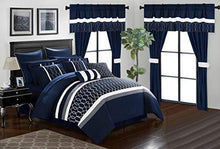 Load image into Gallery viewer, Chic Home Dinah 24 Piece Bed in a Bag Comforter Set, King, Blue
