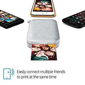 HP Sprocket Portable 2x3" Instant Photo Printer (Luna Pearl) Print Pictures on Zink Sticky-Backed Paper From Your iOS & Android Device