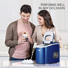 Load image into Gallery viewer, VIVOHOME Electric Portable Compact Countertop Automatic Ice Cube Maker Machine 26lbs/day Navy Blue
