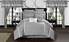 Load image into Gallery viewer, Chic Home Mayan 24 Piece Bed in a Bag Comforter Set, Queen, Silver
