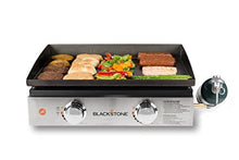 Load image into Gallery viewer, Blackstone Tabletop Griddle, 1666, Heavy Duty Flat Top Griddle Grill Station for Camping, Camp, Outdoor, Tailgating, Tabletop – Stainless Steel Griddle with Knobs &amp; Ignition, Black, 22 inch
