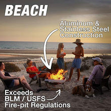 Load image into Gallery viewer, FIRESIDE OUTDOOR Pop-Up Fire Pit | Portable and Lightweight | Fullsize 24 Inch | Weighs 7 lbs. | Never Rust Fire Pit | Heat Shield NOT Included
