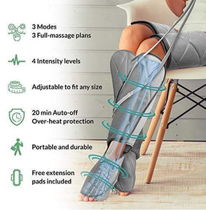 Leg Massager for Circulation - Foot and Calf Massager Air Compression Leg and Thigh Wraps Massage Boots Machine for Home Use Relaxation with Controller
