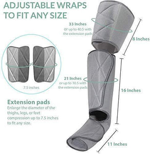 Leg Massager for Circulation - Foot and Calf Massager Air Compression Leg and Thigh Wraps Massage Boots Machine for Home Use Relaxation with Controller