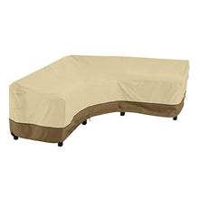 Load image into Gallery viewer, Classic Accessories 55-882-011501-RT Veranda Patio V-Shaped Sectional Sofa Cover, Large, Pebble/Bark/Earth, Patio Furniture Covers
