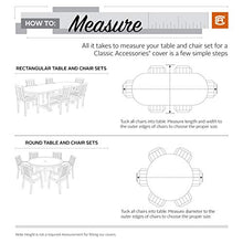 Load image into Gallery viewer, Classic Accessories Ravenna Water-Resistant 108 Inch Round Patio Table &amp; Chair Set Cover, Outdoor Table Cover
