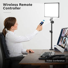 Load image into Gallery viewer, Dazzne D50 Desk Mount Video Light with C-Clamp, LED Studio Photography Light with Wireless Remote, 15.4 Inches 45W 3000K-8000K 3600LM Dimmable 0-100% for Video Conference Tiktok Live/Game Streaming

