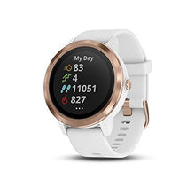 Load image into Gallery viewer, Garmin 010-01769-09 Vívoactive 3, GPS Smartwatch with Contactless Payments and Built-in Sports Apps, White/Rose Gold

