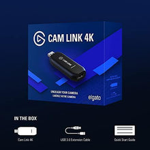 Load image into Gallery viewer, Elgato Cam Link 4K — Broadcast Live, Record via DSLR, Camcorder, or Action Cam, 1080p60 or 4K at 30 FPS, Compact HDMI Capture Device, USB 3.0
