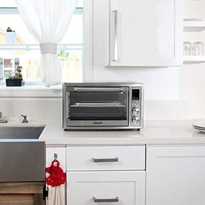 COSORI CO130-AO Air Fryer Toaster Oven Combo 12-in-1 Countertop Rotisserie & Dehydrator for Chicken, Pizza, 100 Recipes & 6 Accessories Included, 30L, Silver