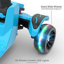 Load image into Gallery viewer, 6KU Kids Kick Scooter with Adjustable Height, Lean to Steer, Flashing Wheels for Children 3-8 Years Old Blue
