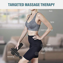Load image into Gallery viewer, Annbrist Massage Gun Muscle Massager 600-3300 Percussion Deep Tissue Relax Stepless Speed Regulation Electric Quiet Portable Brushless Motor Digital Screen for Workout Pain Relief (Black)
