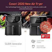 Load image into Gallery viewer, COSORI Air Fryer(100 Recipes), 12-in-1 Large XL Air Fryer Oven with Upgrade Customizable 10 Presets, Preheat, Shake Reminder, Digital Hot Oilless Cooker, 5.8QT, Black
