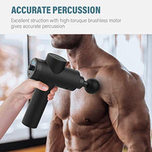 Load image into Gallery viewer, Annbrist Massage Gun Muscle Massager 600-3300 Percussion Deep Tissue Relax Stepless Speed Regulation Electric Quiet Portable Brushless Motor Digital Screen for Workout Pain Relief (Black)
