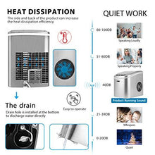 Load image into Gallery viewer, VIVOHOME Electric Portable Compact Countertop Automatic Ice Cube Maker Machine 26lbs/day Silver
